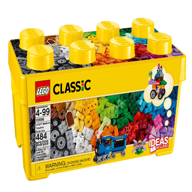 LEGO Classic Medium Creative Brick Box 10696 Mixed Building Set with Storage Box 484 Pieces
