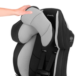 Evenflo Chase Plus 2-in-1 Harnessed Booster Car Seat Huron Black Lightweight 5-Point Harness High Back